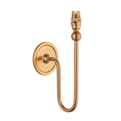 Brookbourne Wall Fitting Wall light Brushed aged brass plate