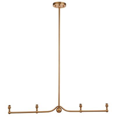 Brookbourne 4lt Linear Pendant Fitting Pendant light Brushed aged brass plate