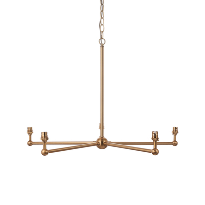 Brookbourne 5lt Pendant Fitting Pendant light Brushed aged brass plate