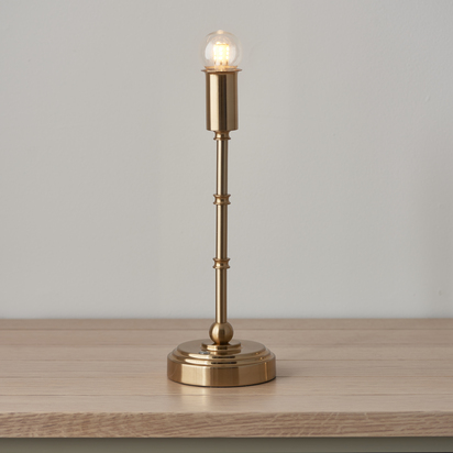 Highbury Table Base Table light Brushed aged brass plate