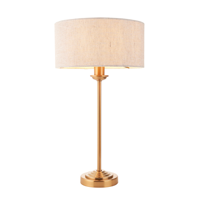 Beechbrook Table Table light Vintage brass finish & natural linen