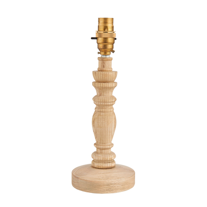 Elara Table Base Table light Natural ash & brushed aged brass plate
