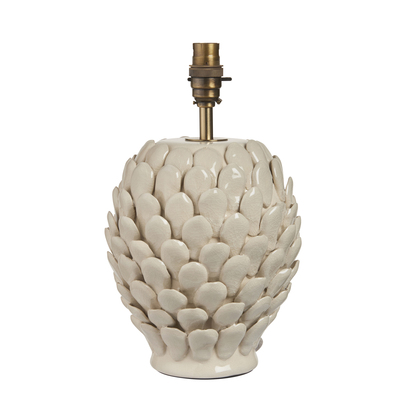 Blythebrook Table Base Table light Ivory crackle glaze & brushed aged brass plate