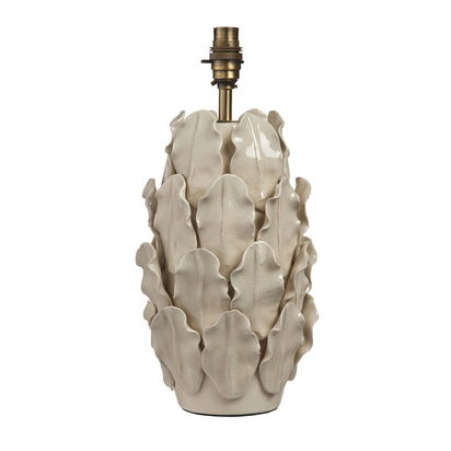 Blythecombe  Table Base Table light Ivory crackle glaze & brushed aged brass plate