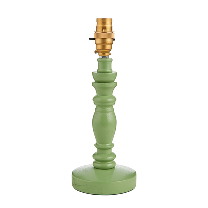 Elara Table Base Table light Satin Cotswold green paint & brushed aged brass plate