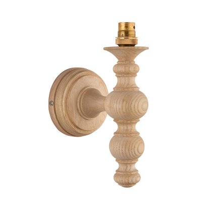 Elara Wall Fitting Wall light Natural ash & brushed aged brass plate