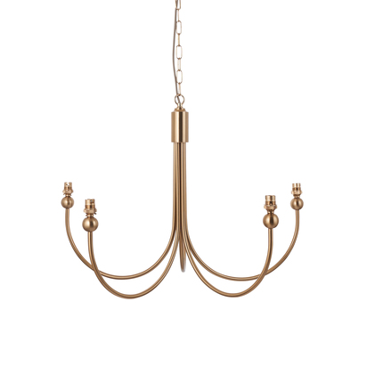 Brookbourne 5lt Pendant Fitting Pendant light Brushed aged brass plate