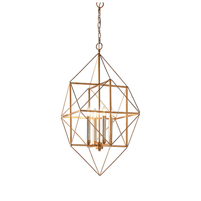 Alder 4lt pendant antique gold Pendant light Antique gold & silver leaf