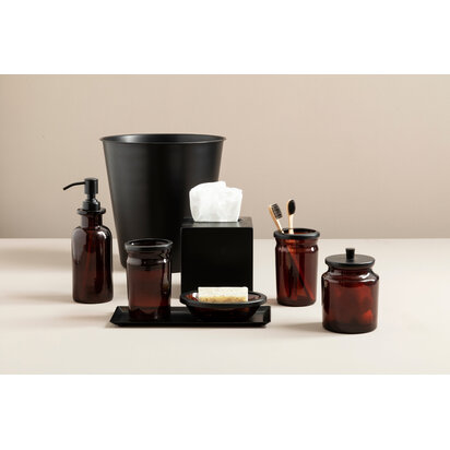 Allegra Kiara Brown Glass Bathroom Tumbler