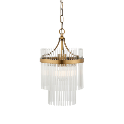 Brackenmont Pendant Pendant light Antique brass plate & clear glass