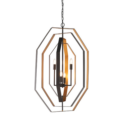Bramley 4lt pendant aged bronze effect Pendant light Aged bronze effect & antique gold paint
