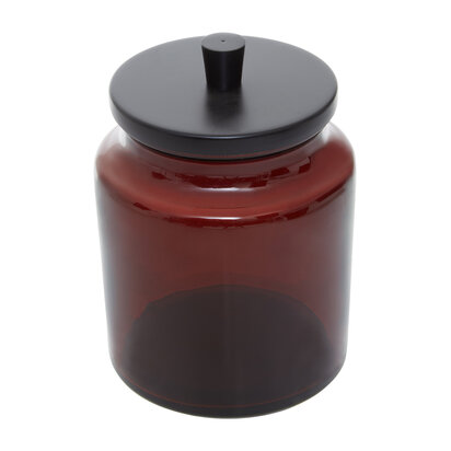 Emiacott Kiara Brown Glass Bathroom Jar