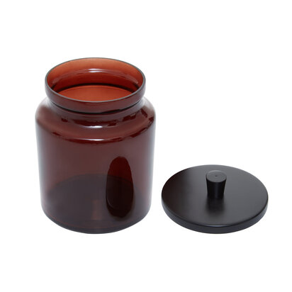 Emiacott Kiara Brown Glass Bathroom Jar