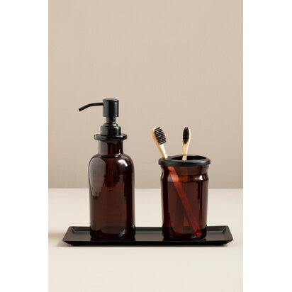 Allegra Kiara Black Bathroom Tray