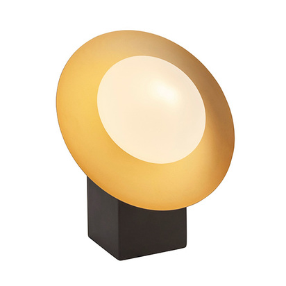 Langley table gold Table light Gold & dark bronze finish with opal glass