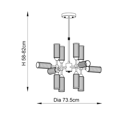 92214  Pendant light Satin brass plate with clear & frosted glass