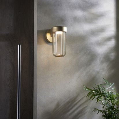 Oakley wall brushed gold finish Wall light Brushed gold finish & clear glass