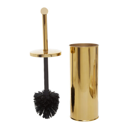 Allegra Stainless Steel Toilet Brush With Gold Detail