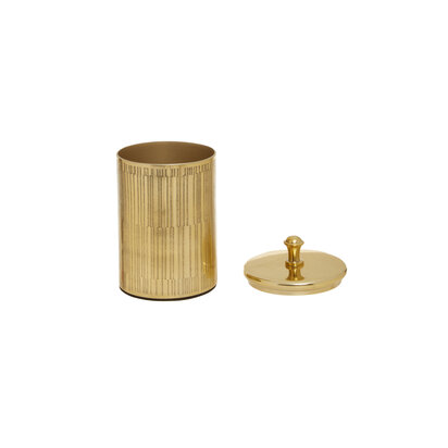 Allegra Line Effect Gold Bathroom Jar