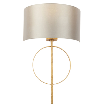 Selby wall antique gold leaf Wall light Antique gold leaf & mink satin fabric