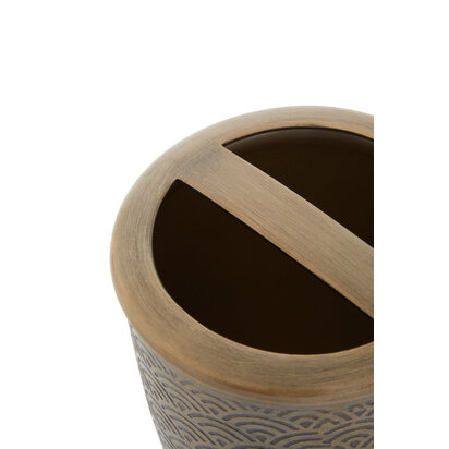 Allegra Etched Metallic Toothbrush Holder