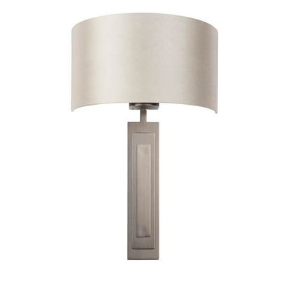 Yardley wall brushed bronze finish Wall light Brushed bronze finish & mink satin fabric