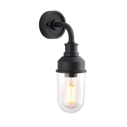 Alba wall matt black Wall light Matt black & clear glass