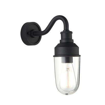 Amelia wall matt black Wall light Matt black & clear glass
