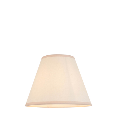 Beechmont 25cm Tapered Shade Shade light Vintage white & almond white fabric