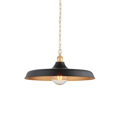 Carlton pendant matt black Pendant light Matt black & satin gold paint