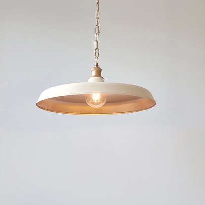 Cavendish pendant matt warm white Pendant light Matt warm white & satin gold paint