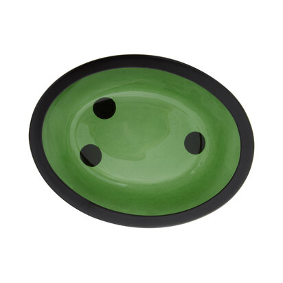 Allegra Kiara Green Glass Soap Dish