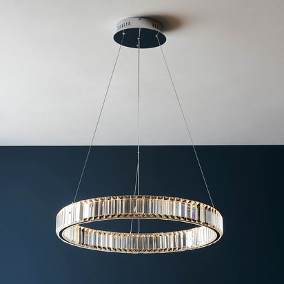 Daphne pendant chrome plate Pendant light Chrome plate & clear crystal