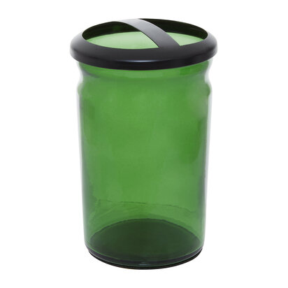 Allegra Kiara Green Glass Toothbrush Holder