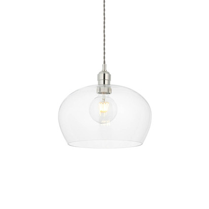 Cedar pendant bright nickel plate Pendant light Bright nickel plate & clear glass