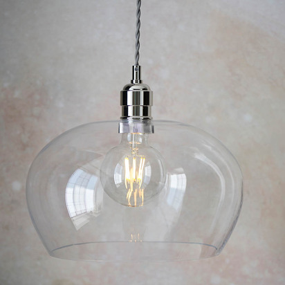 Cedar pendant bright nickel plate Pendant light Bright nickel plate & clear glass