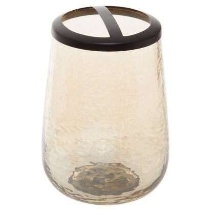 Allegra Textured Glass Toothbrush Holder