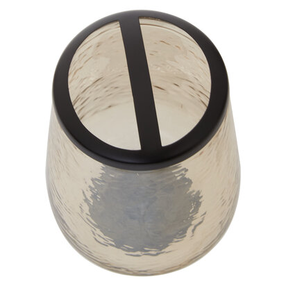 Allegra Textured Glass Toothbrush Holder