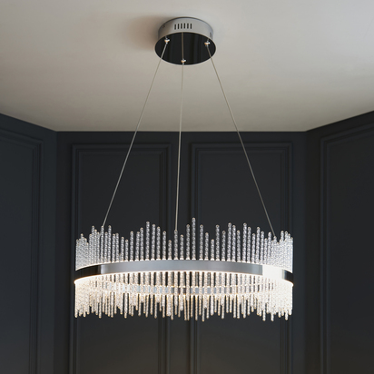 Rosedale pendant chrome plate Pendant light Chrome plate & clear glass