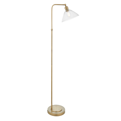 Sienna floor antique brass plate Floor light Antique brass plate & clear glass