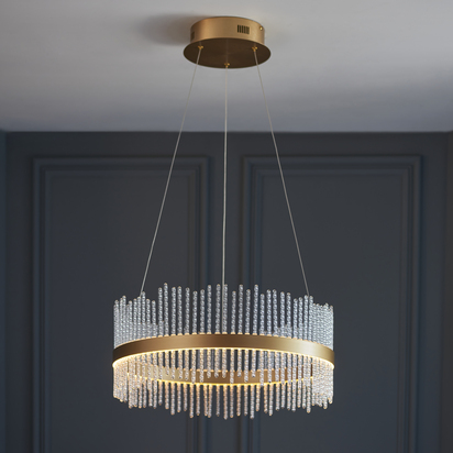 Sorrel pendant brushed gold plated finish Pendant light Brushed gold plated finish & clear glass