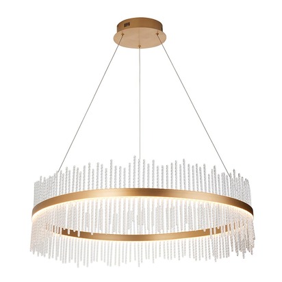 Theo pendant brushed gold plated finish Pendant light Brushed gold plated finish & clear glass