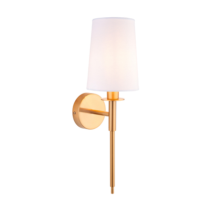 Amber Lane wall vintage brass finish Wall light Vintage brass finish & vintage white fabric