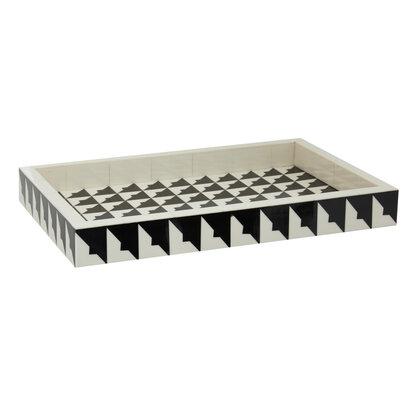 Davino Black And White Tray