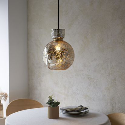Amber Mews pendant brass plate Pendant light Brass plate & mercury glass