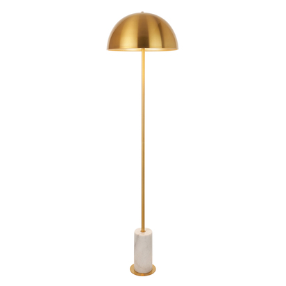 Amber Works floor brushed aged brass plate Floor light Brushed aged brass plate & white marble
