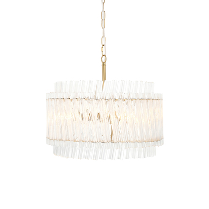 Amber Rise 3lt pendant brushed aged brass plate Pendant light Brushed aged brass plate & clear glass