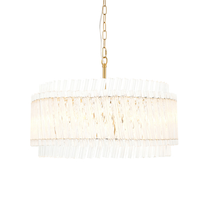 Amber View 5lt pendant brushed aged brass plate Pendant light Brushed aged brass plate & clear glass