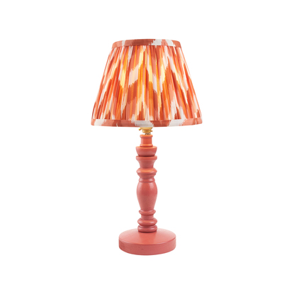Finchley Table Table light Satin pink clay paint & apricot orange fabric