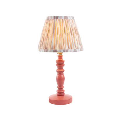 Elmbridge Table Table light Satin pink clay paint & neutral print fabric
